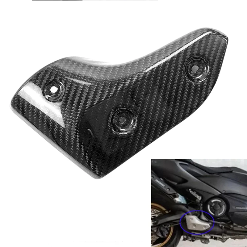 

Motorcycle Carbon Fiber Modified Exhaust Pipe Cover Heat Shield For Yamaha T-Max 530 T-Max 560 T-Max 500 2015+