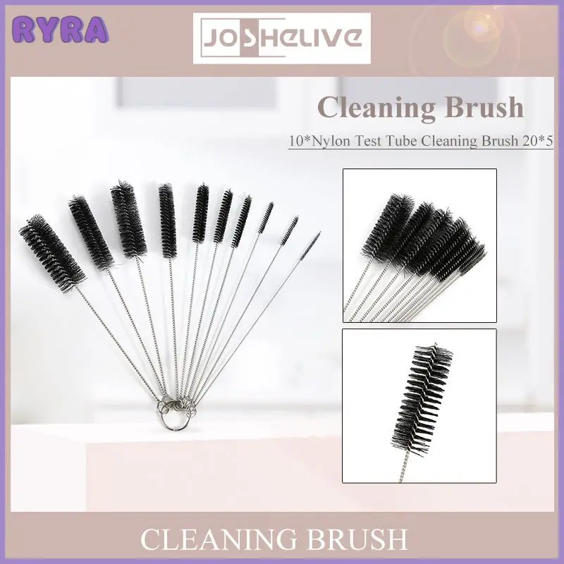 

Cleaning Brushes Bristle Kit Tube Bottle Straw Washing Cleaner Accessories 10pcs Nylon Bottle Straw Household Cleaning Brush Set