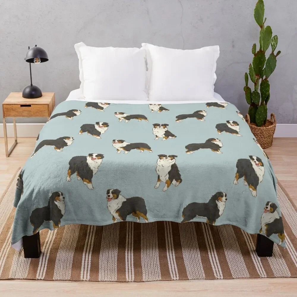 Черная Тройная Австралийская овчина собака одеяло фланелевые детские одеяла