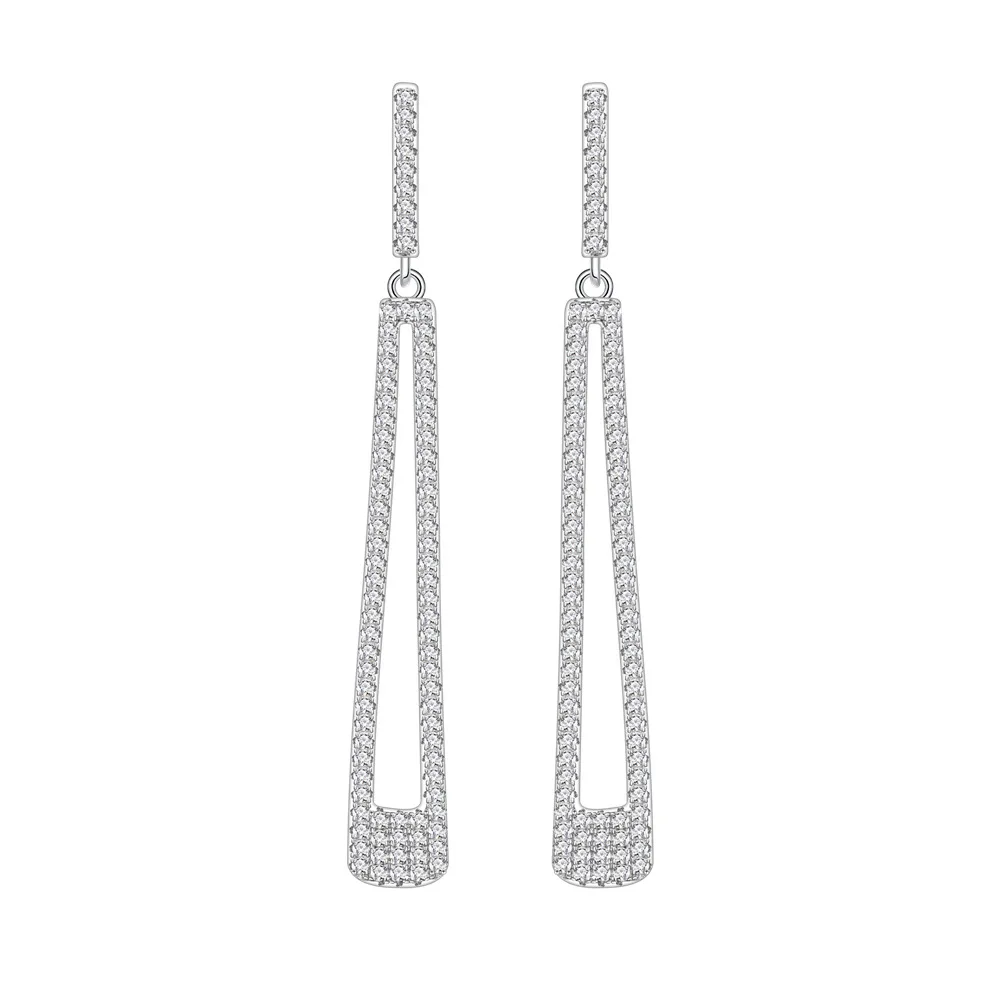 

Женские серьги-гвоздики из серебра 925 пробы с фианитом