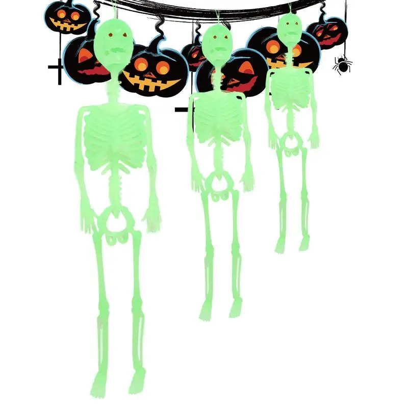 

Плавающий Скелет Декор 3 шт. мягкий пугающий Скелет украшение Хэллоуин реквизит для розыгрышей Хэллоуин вечерние сувениры для дома сада