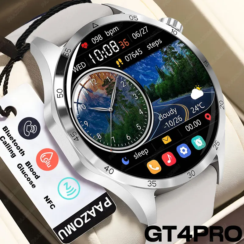 

2023 New For Huawei GT4 Pro Smart Watch Men BT Call NFC GPS Tracker 1.53" HD Screen Blood Glucose IP68 Waterproof SmartWatch