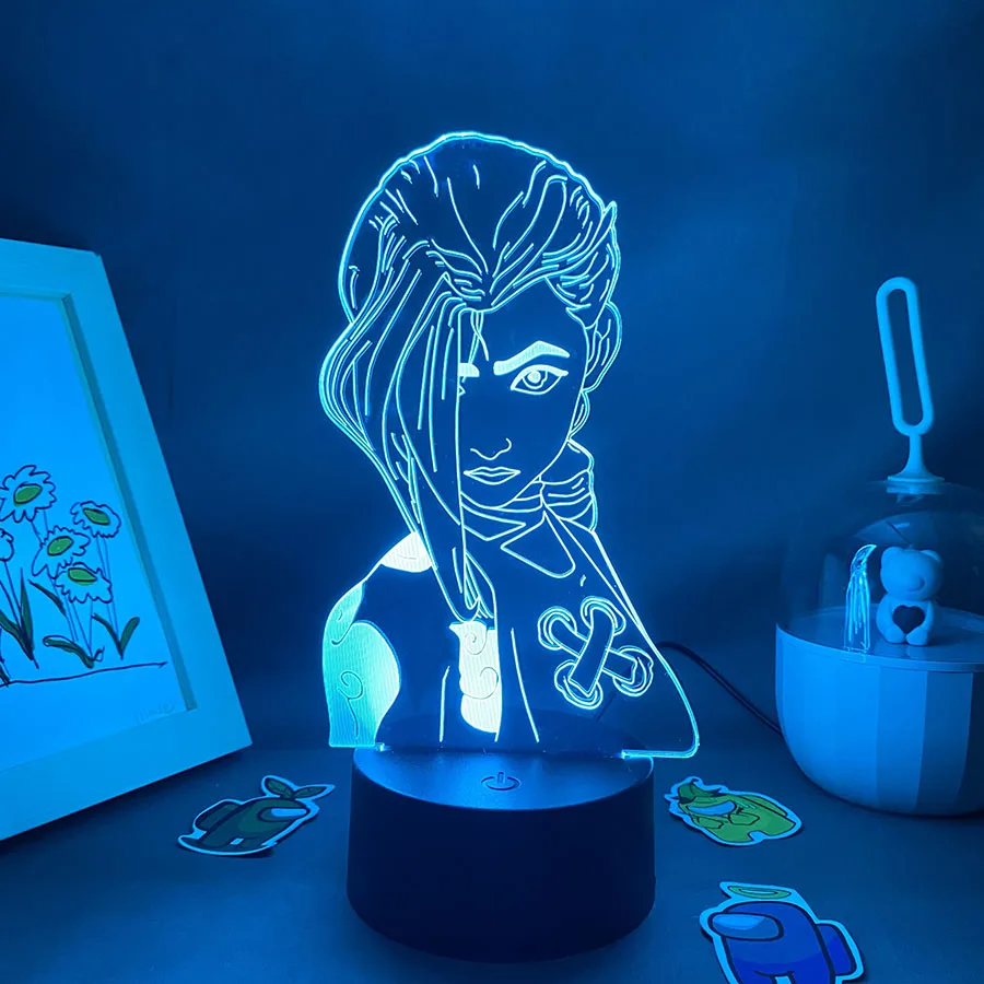 Игра League of Legends Runaway Loli JINX LOL 3D светодиодный ночник Декор для гостиной Крутой