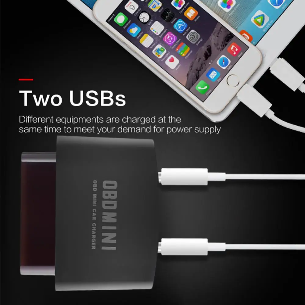 

Устройство зарядное автомобильное с двумя USB-портами, 12/24 В