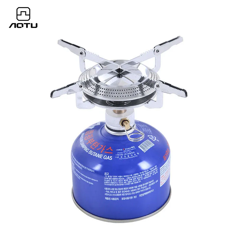 

HDIRXG Camping Gas Stove Outdoor Tourist Burner Windproof Strong Fire Heater Portable Camping Cookware Nature Hike Cooking Set