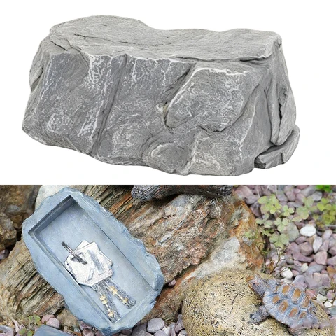 Наружный скрытый держатель для ключей большого размера, реалистичный скрытый держатель для ключей, выглядит так настоящий камень для наружного сада или двора