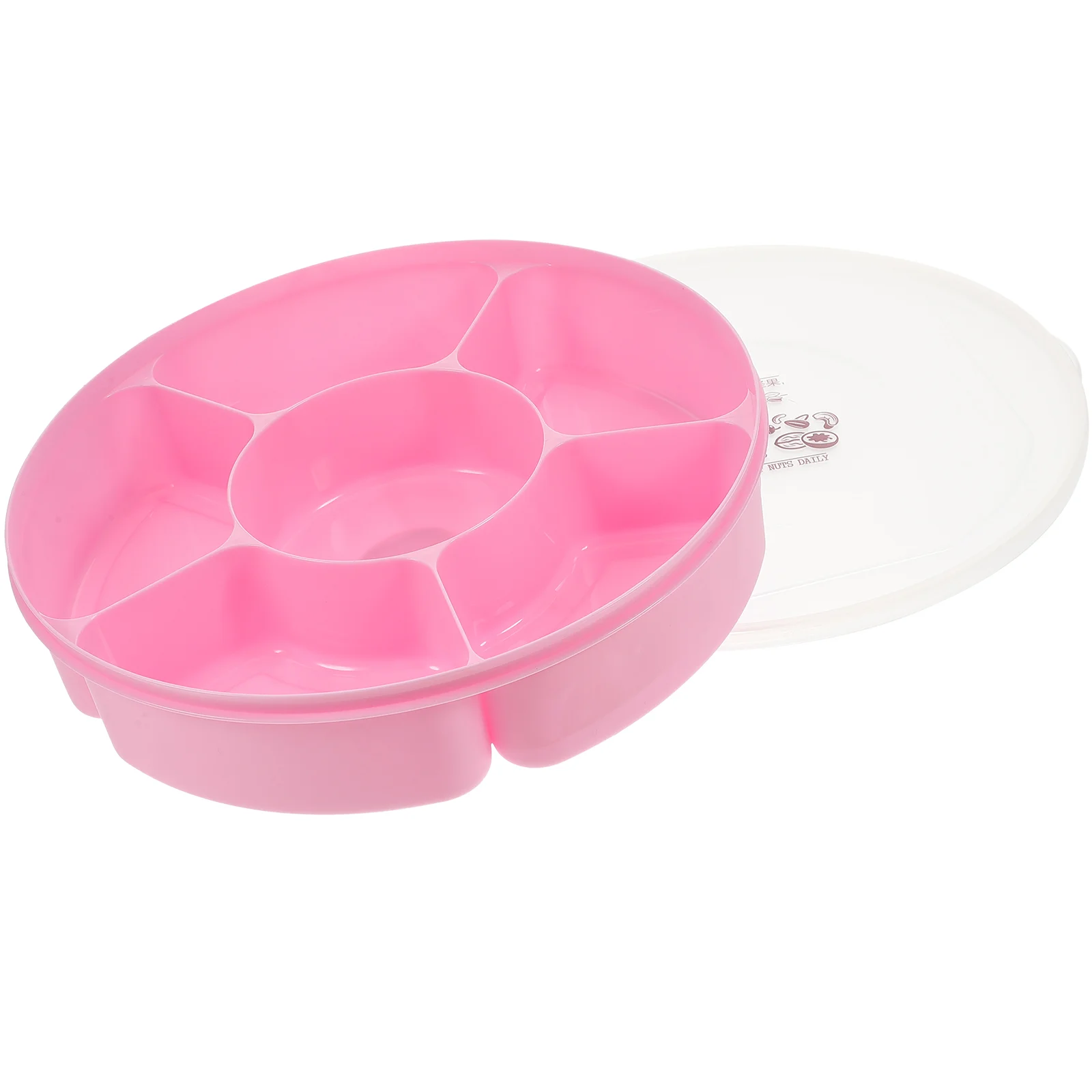 

Tray Serving Snack Fruit Lid Divided Plate Box Appetizer Platter Candy Storage Compartment Food Nut Plastic Veggie Snacks Dried