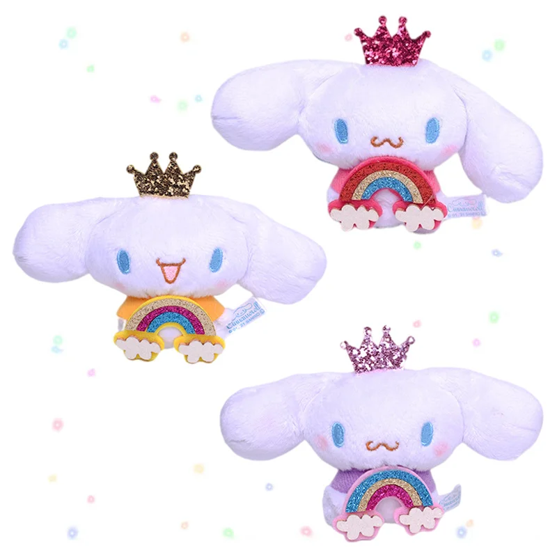 

Cartoon Anime Creative Cute Rainbow Crown Cinnamoroll Plush Toys Bag Pendant Kawaii Animals Plushie Dolls Children Birthday Gift