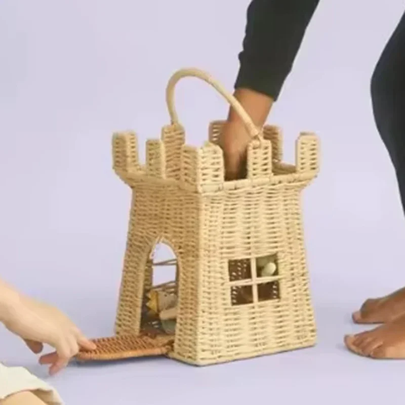 Ручная версия Классическая переносная Корзина для пикника и отпуска милый