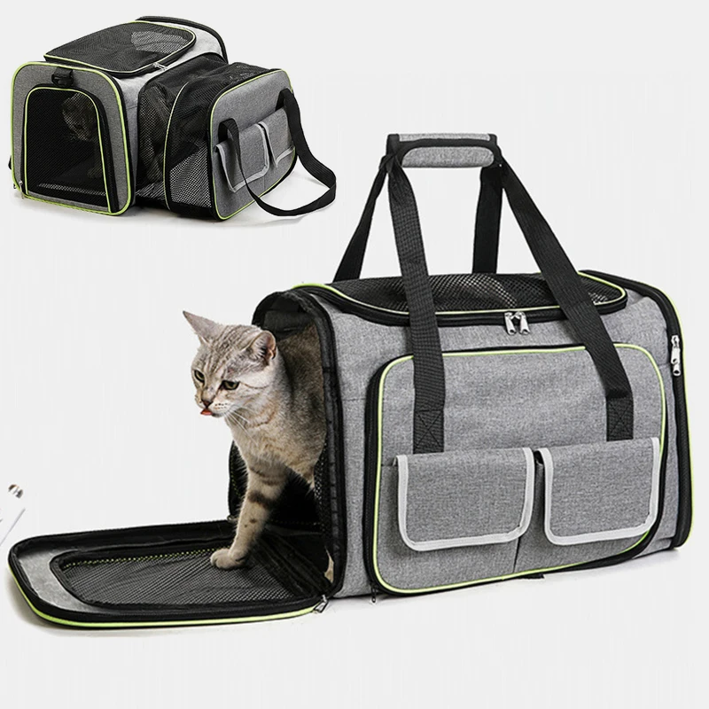 

Foldable Expandable Pet Bag Carrier for Pets Extensible Dog Cat Cage Breathable Pet Nest Portable Outdoor Car Handbag Backpack
