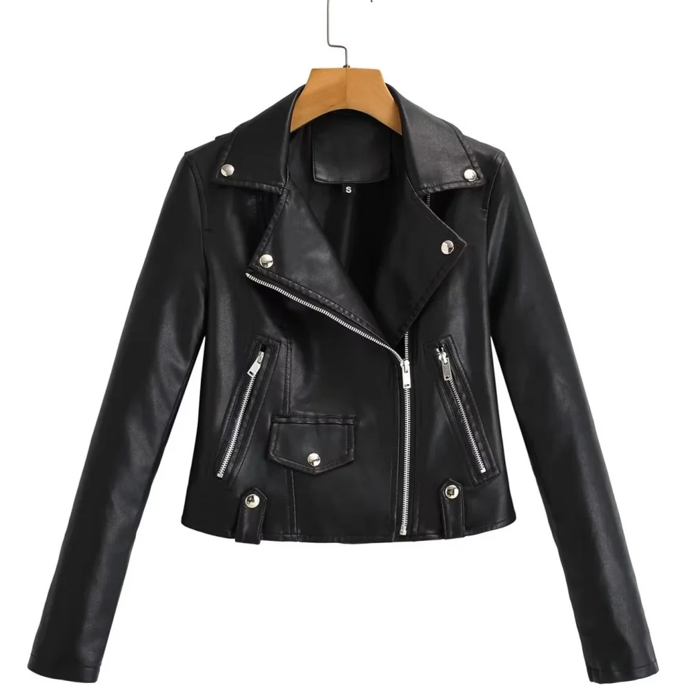 Осень/зима 2023 новая модная женская одежда откидной воротник длинный рукав