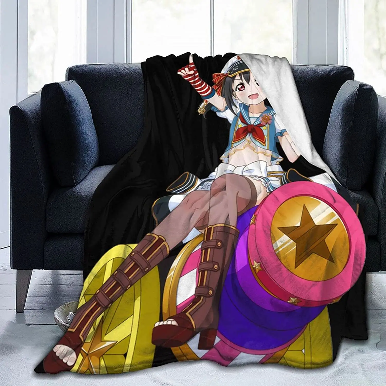 

Nico Yazawa Fluffy Soft and Comfortable Blanket, Anime Warm Embrace of Sympathy