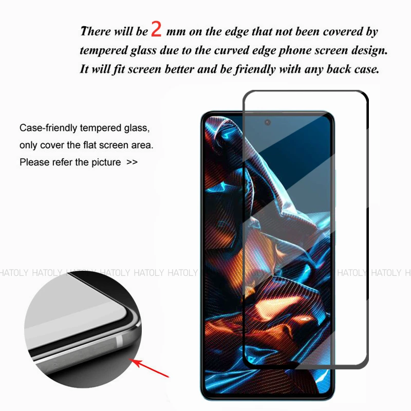 Закаленное стекло для Xiaomi Poco X5 Pro 2/4 шт. защита экрана зеркальная пленка телефона