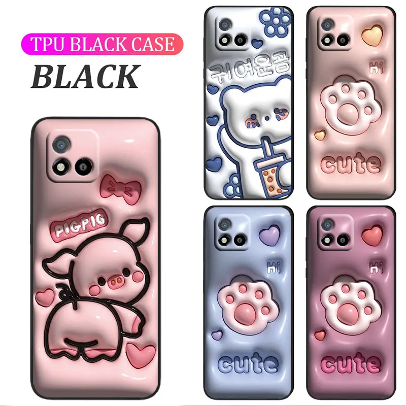 

Not 3D Cartoon pig cat paw Cover For OPPO A74 A72 A53 Reno 7 6 5 4 2 Find X3 X2 Z Lite Neo Pro Plus SE Black Phone Case