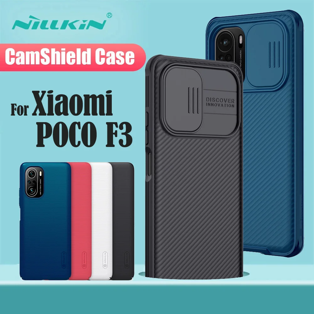 

For Xiaomi Poco F3 Case NILLKIN CamShield Pro Slide Camera Cover Lens Protection Frosted Shield Back Cover For Xiaomi Poco F3