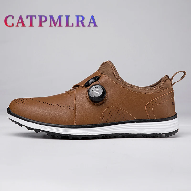 

2022 Hot Sale Golf Training Men And Women Leather Waterproof Golf Shoe for Couples Anti-Slippery Athletic Men Shoes Walking Shoe