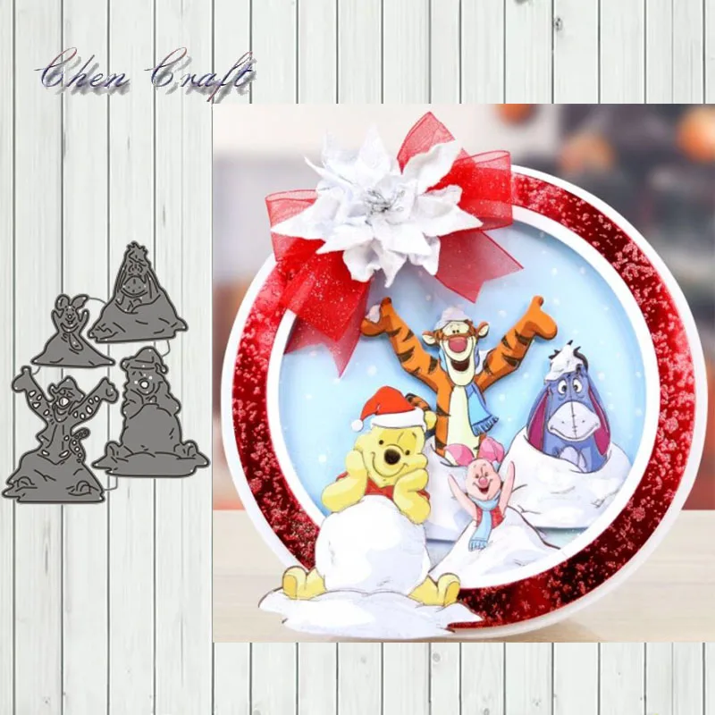 

Metal Cutting Dies Tiger and Bear Scrapbooking Photo Album Decoration Crafts Dies Cut Embossing DIY Paper Cards Making Stencil