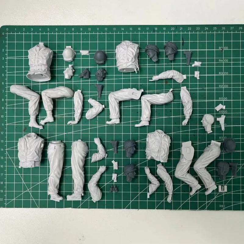 Масштаб 1/16 статуэтка из смолы модель в сборе модели солдатика армии 4 человека