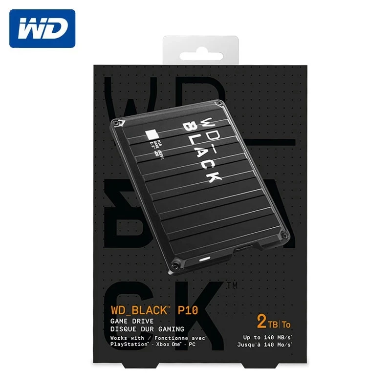 Western Digital WD Black P10 2TB 4TB 5TB Game Drive External Portable Drive For PS4, Xbox One, PC, Mac 2.5