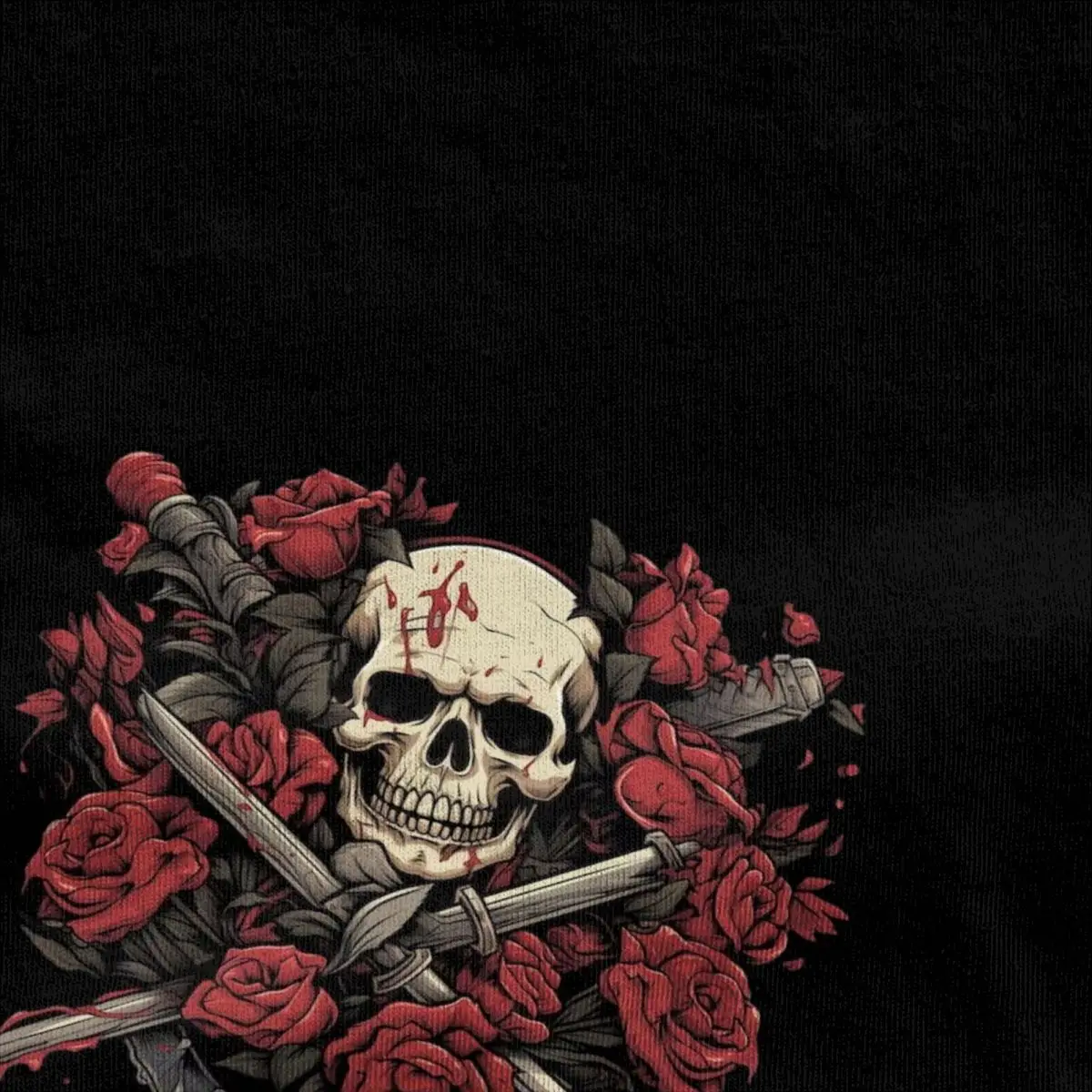 Забавные футболки из 100% хлопка с изображением черепа и кинжала для мужчин Y2K