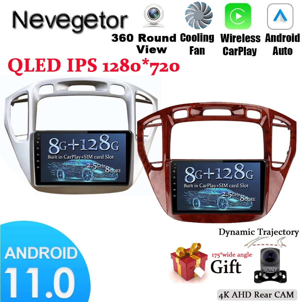 

Автомагнитола на Android 2001 с GPS для Toyota Highlander 2007-128 мультимедийный видеоплеер DSP Carplay 6G IPS стерео No 2 Din DVD