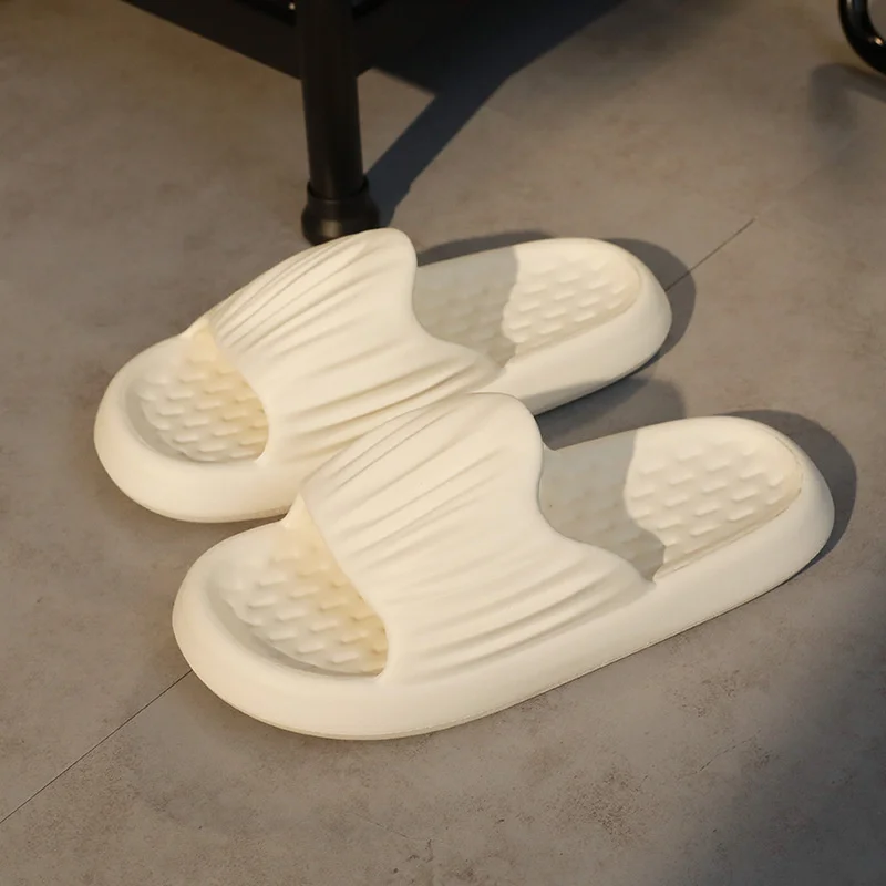 Thick Sole Slippers Female Bathroom Couple Sandals Female Summer Household Anti-slip Soft Bottom Silent Bath Slippers Men