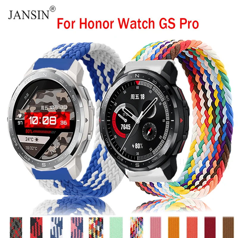 

Nylon Watchband For Honor Watch GS Pro Band Braided Solo Loop Strap Bracelet For Huawei Honor Watch GS Pro Replacement Correa