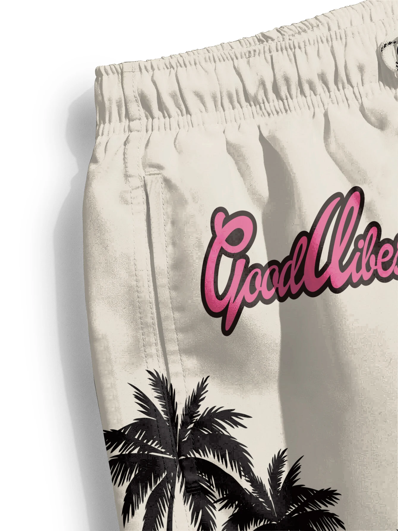 Мужские Быстросохнущие Пляжные Шорты С 3d Принтом Ладони Удобный Полиэстер