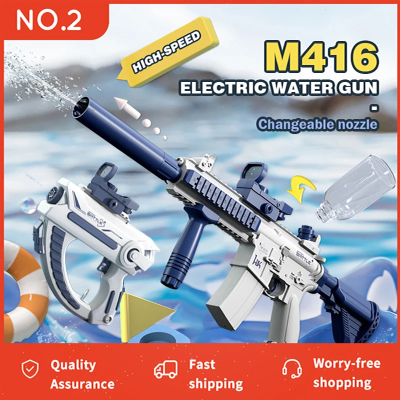 

Summer Fully Automatic Electric Water Gun Rechargeable Long-Range Continuous Firing Space Party Game Splashing Kids Toy Boy Gift