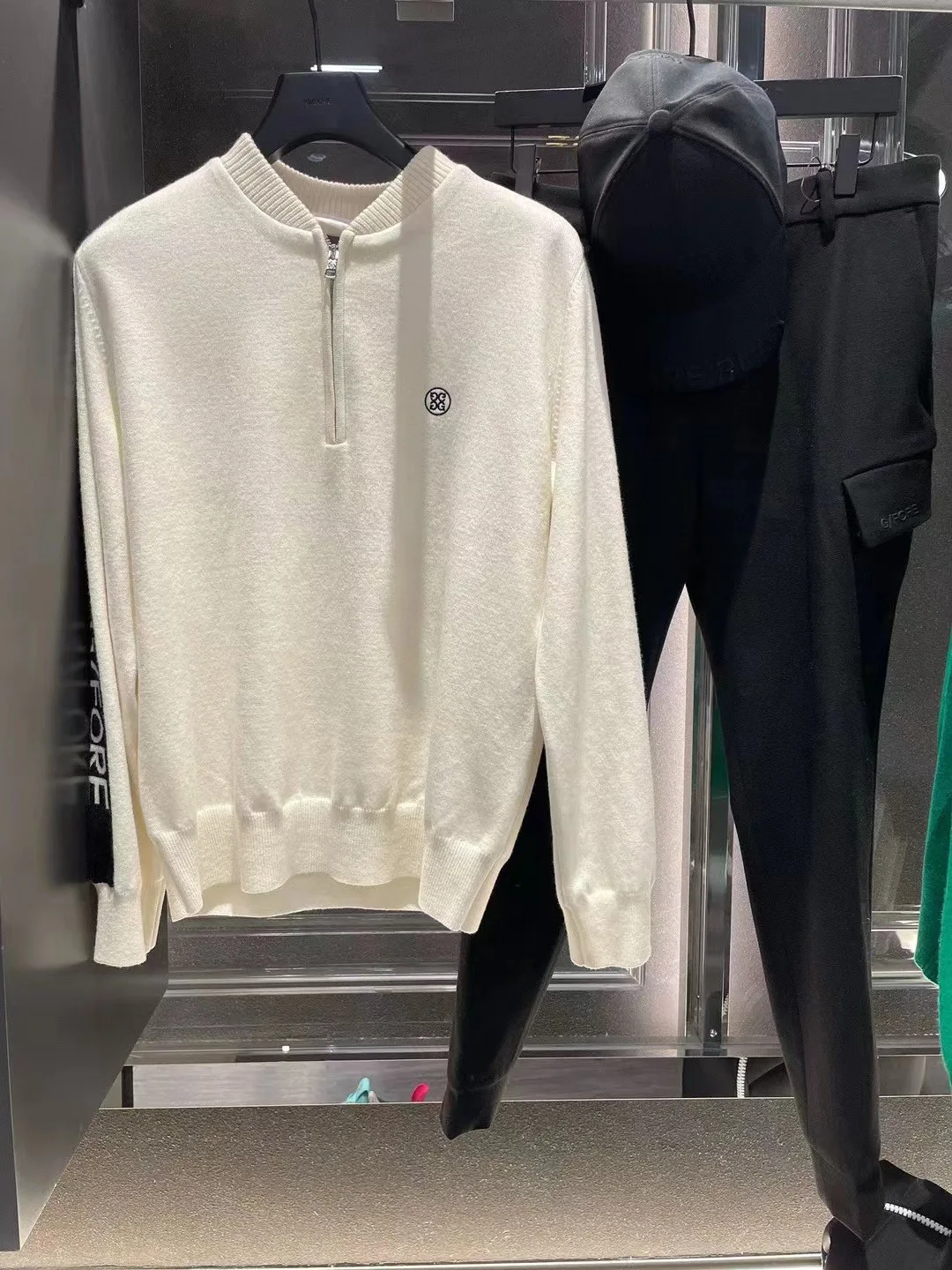 2023 Golf knit jacket Autumn/Winter Men's double windproof lining sweater Warm thick coat High quality golf jacket handsome Look