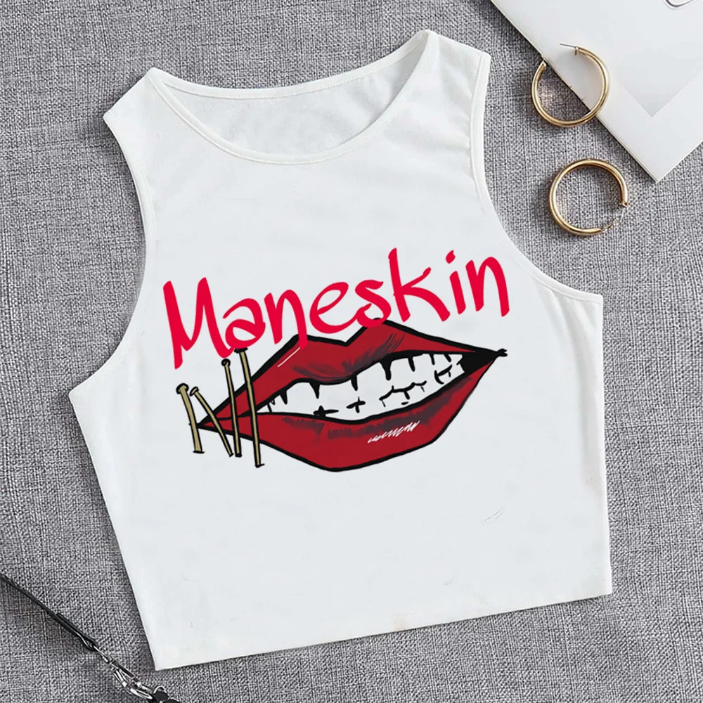 

Maneskin Топ 2000s винтажный Графический короткий топ kawai cyber y2k футболки с рисунком