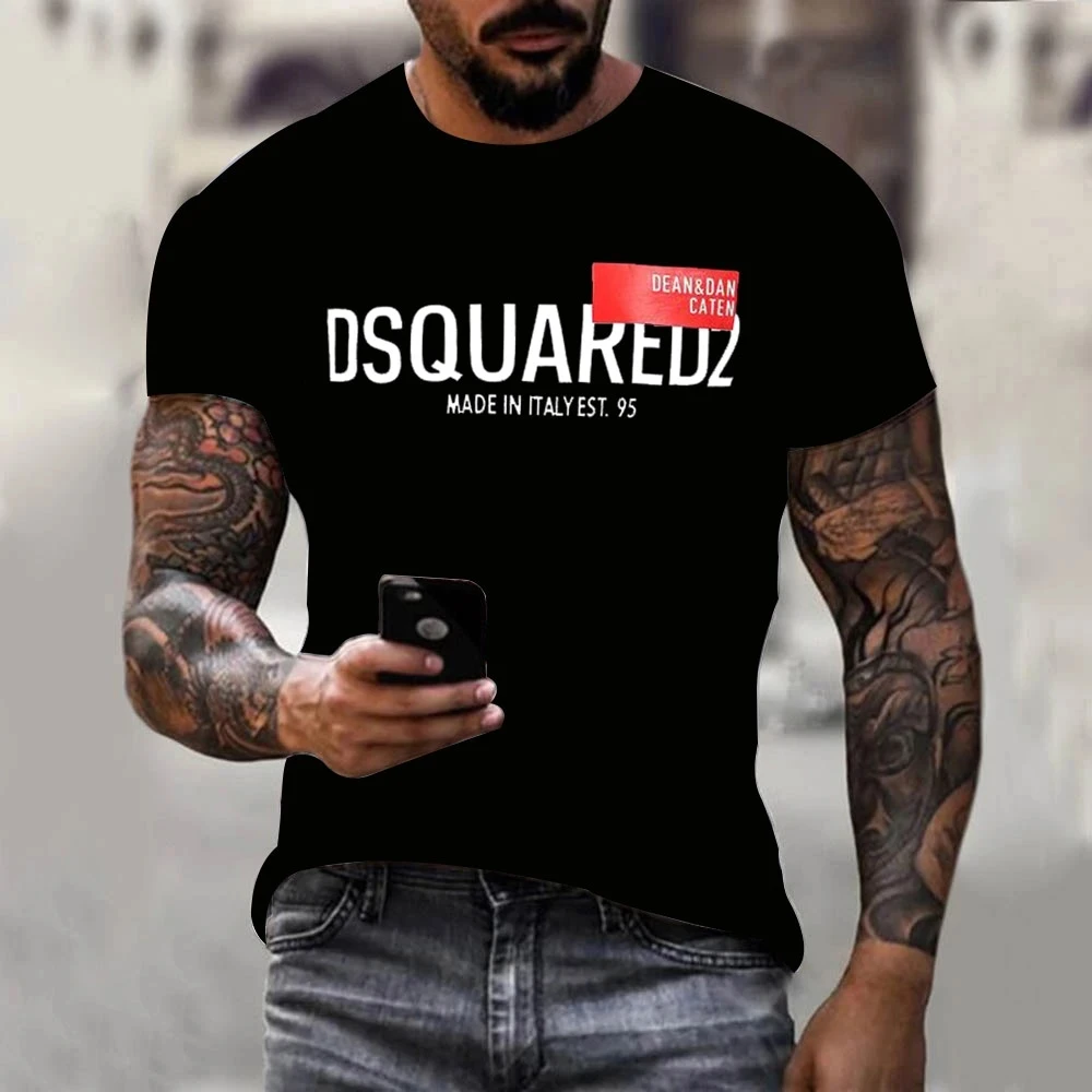 

2023 Men's Fashion Brand Short Sleeve T-shirt Loose Men's T-shirt New 3D Clothing 6XL Letter Printing