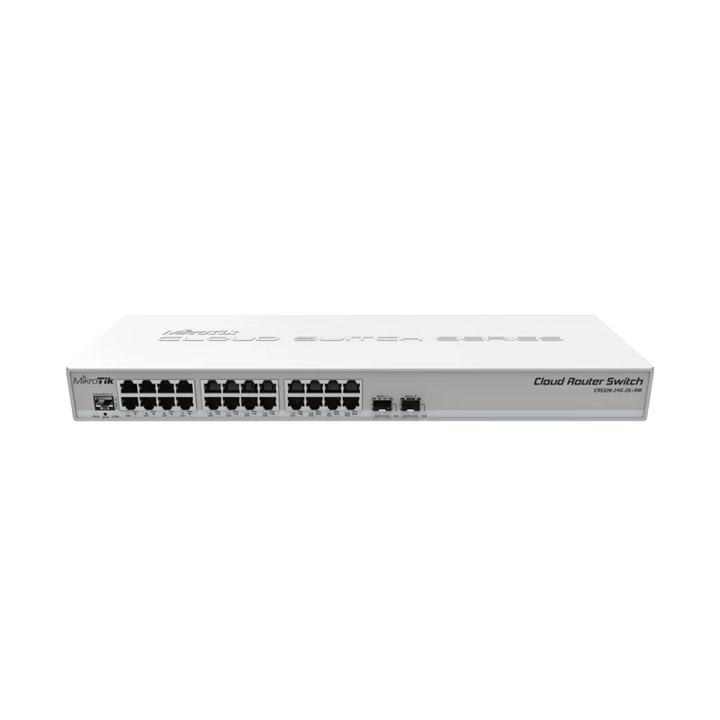 

MikroTik CSS326-24G-2S+RM Network Switch 24 port Gigabit Ethernet with 2 SFP + ports, Intelligence network management