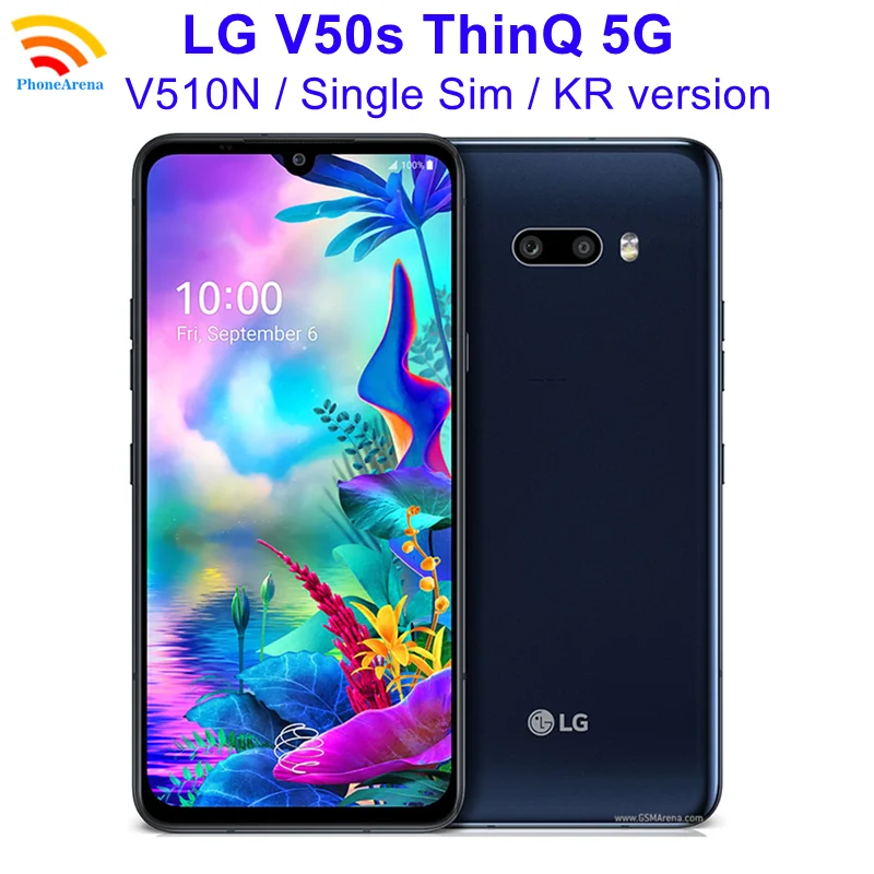 

Оригинальный LG ThinQ 5G V50S V510N, 6,4 дюйма, Корейская версия, 256 ГБ ROM, телефон с разблокированным Snapdragon