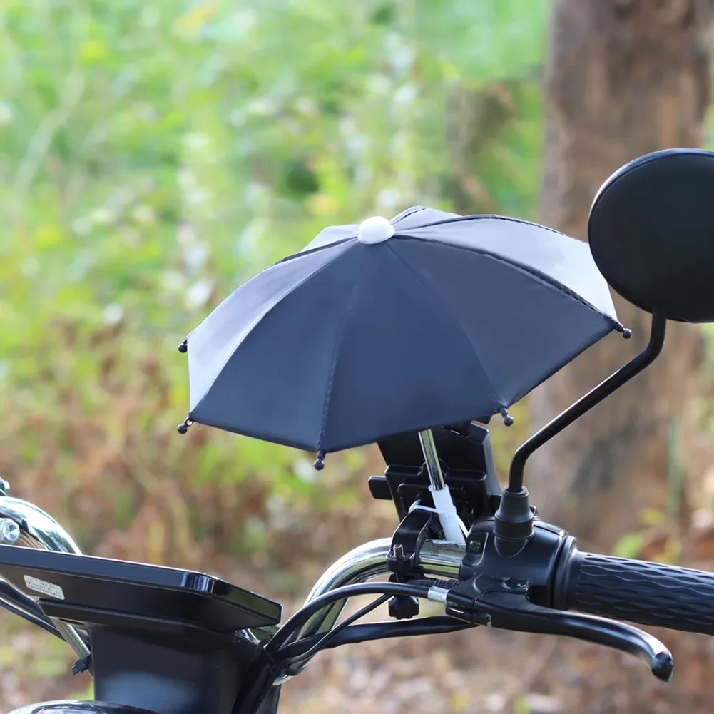 

Motorcycle Phone Holder Mini Umbrella Black High Quality Durable About 25-28cm Brand New Motorcycle Accessories