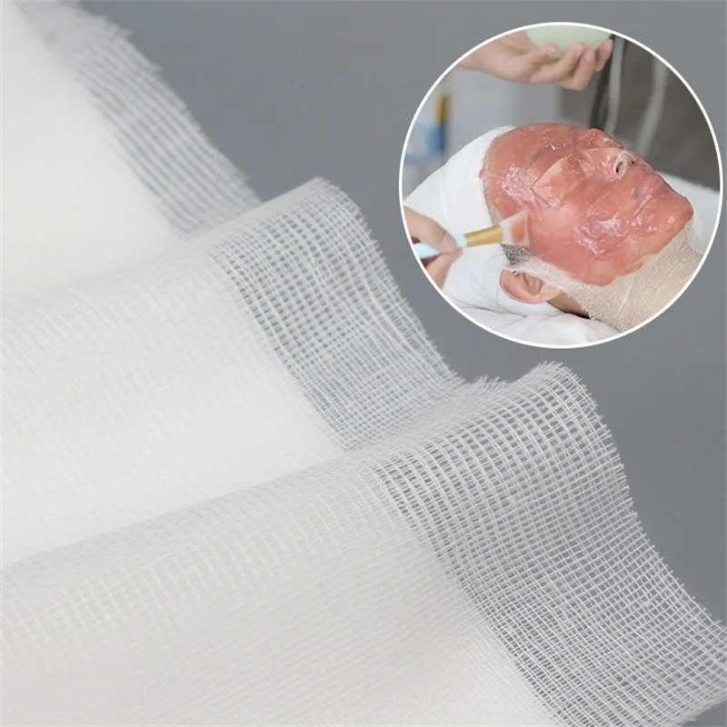 100 шт./упаковка одноразовые марлевые маски для лица из чистого хлопка