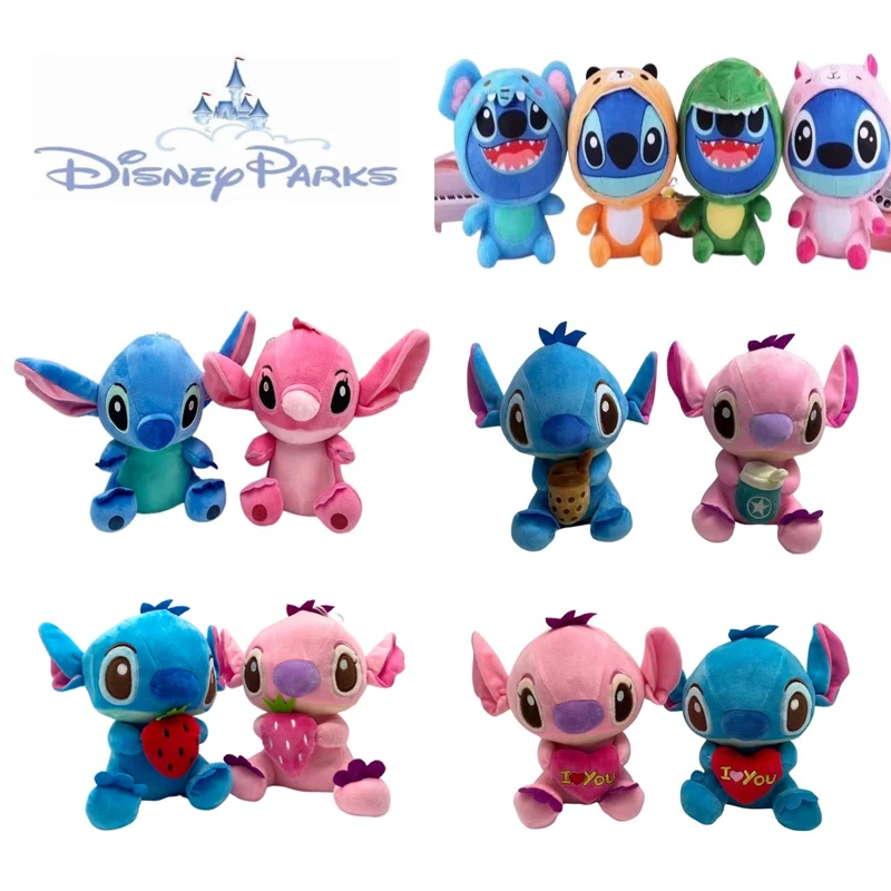 

20cm Disney Cartoon Blue Pink Stitch Plush Doll Anime Toy Lilo and Stitch Plush Stuffed Toys Children's Christmas Gift