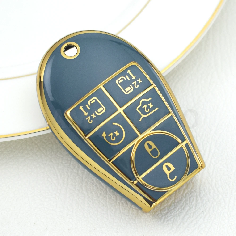 Чехол для ключей из ТПУ для Dodge Dart Grand Caravan для Jeep Grand Cherokee, крышка для ключей Chrysler Town & Country Grand Voyager