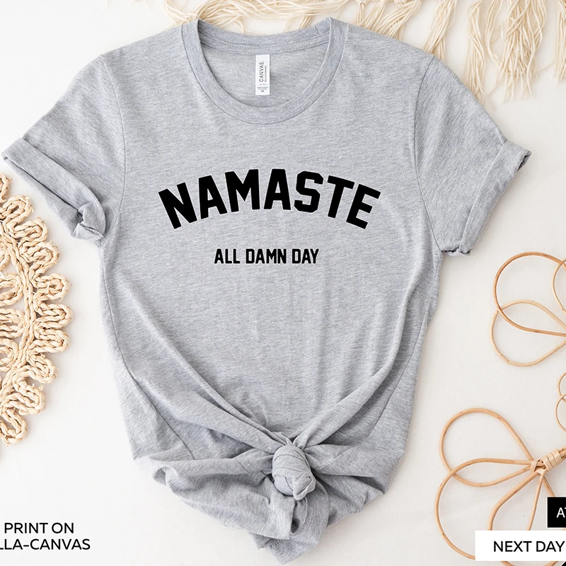 

Mamaste All Damn Day Women T Shirts Cotton Harajuku Mom Life Graphic Tee Shirt Causal Loose Mothers Day Gift Female Dropshipping