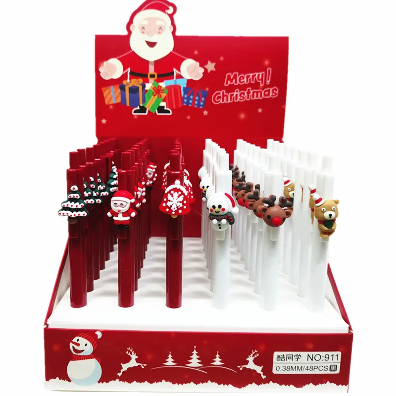 

12Style Christmas Creative Neutral Pens 24-48 Cute Cartoons 0.3 0.5mm Office Writing Tools General Children's Stationery Gifts