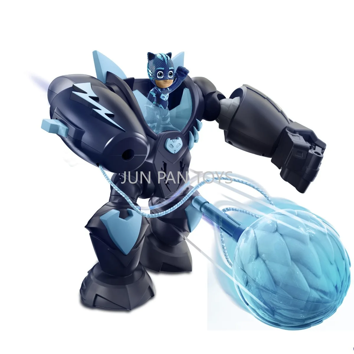 Фото Оригинальные фигурки PJ Masks: Робокэтбой, Гекко, Фурбол, Суперкэт, Страйпс с подсветкой и звуком, игрушки для дошкольников, подарок для детей №3
