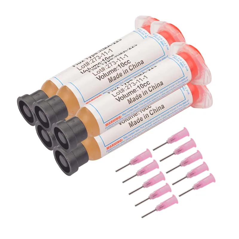 5pcs 10cc solder pcb smd soldering paste flux grease rma223 rma 223 for chips computer phone led bga smd pga pcb diy repair tool free global shipping