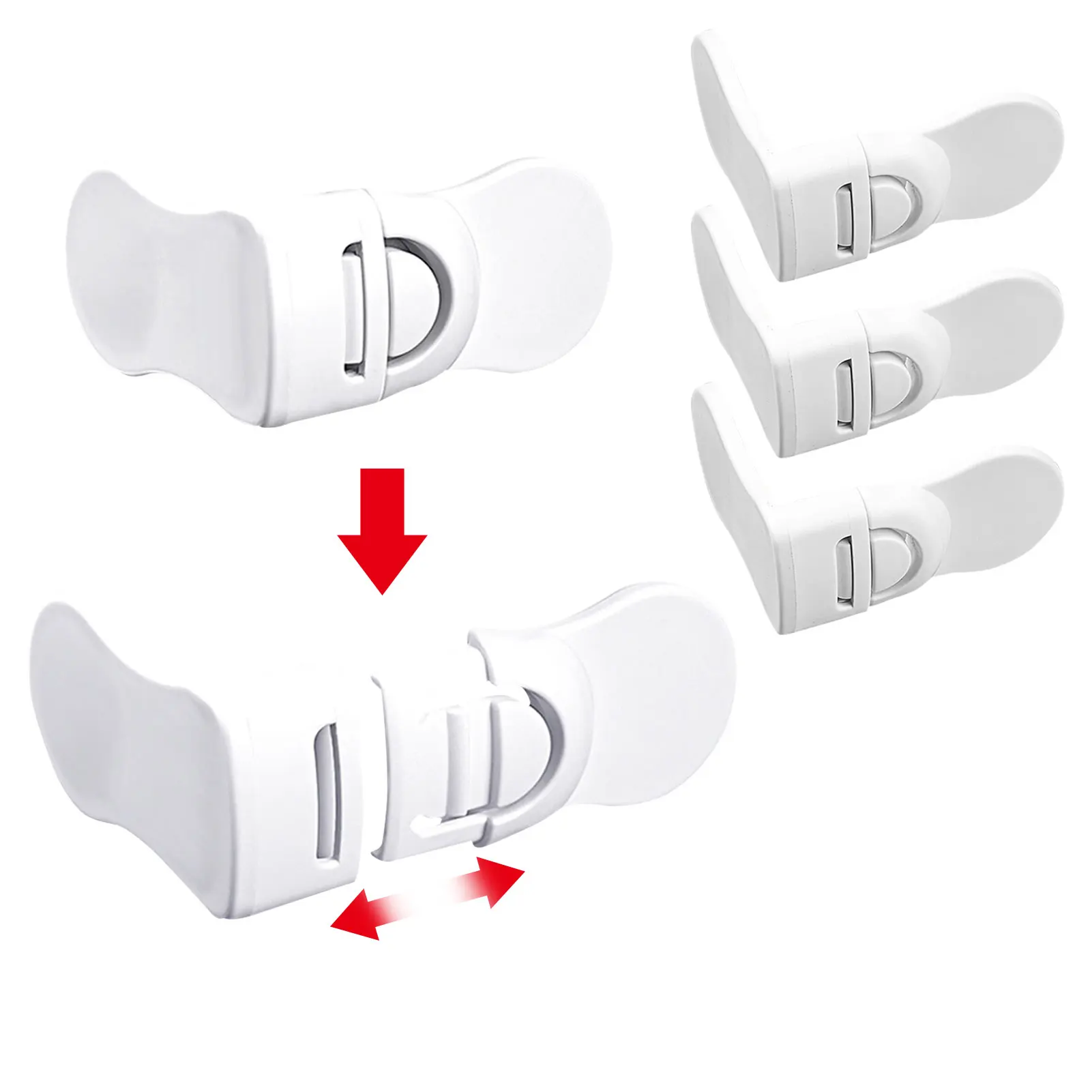 

Baby Proof Cabinet Latches Child Safety Lock Baby Cabinet Locks Easy Installation Right Angle Drawers Fridge White Lock Baby