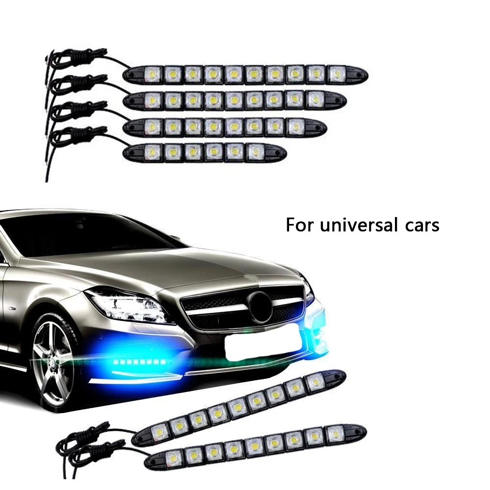 

1PC DRL LED Strip Flexible Daytime Running Light Waterproof White Driving Light Flowing Turn Signal for Car Motorcycle