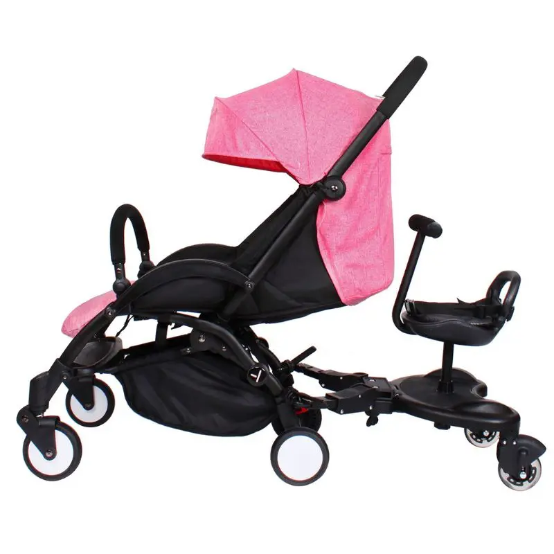 Universal Baby Strollers Pedal Adapter Second Child Standing Plate with Seat Trolley Auxiliary Trailer Twins Scooter Hitchhiker