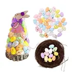 Разноцветные пасхальные яйца из пенопласта, 1 упаковка, пасхальные яйца разных размеров для творчества, венок, украшения, подарки для детей, товары для пасхвечерние