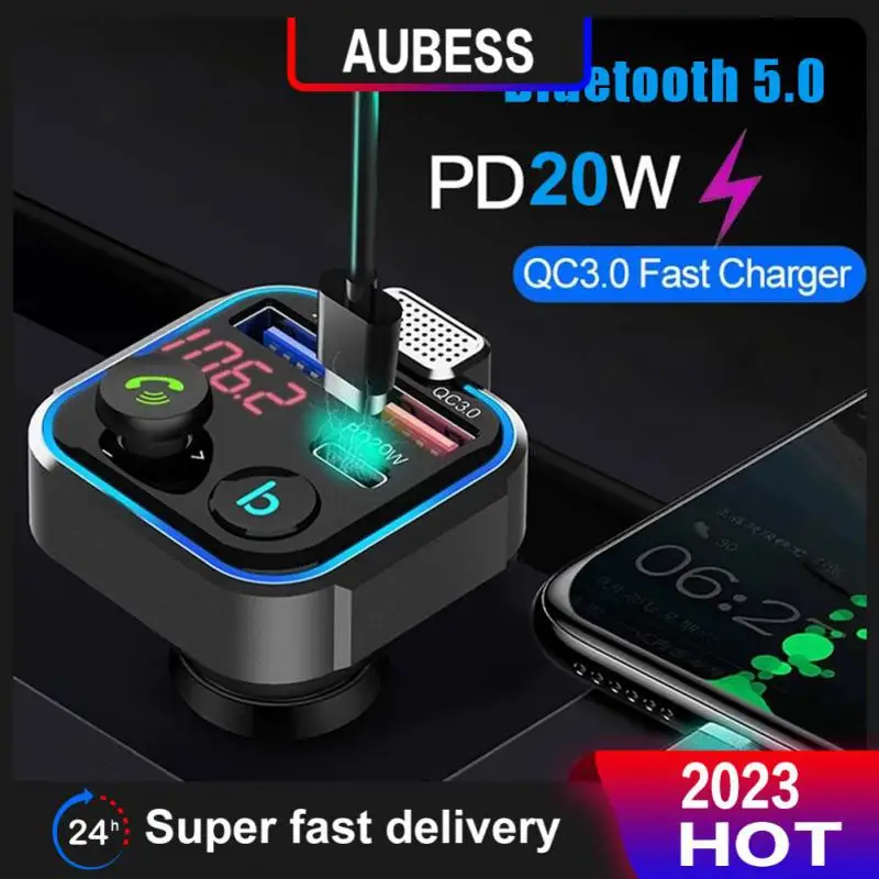 

Fm Transmitter Universal Pd 20w Car Adapter Hands Free Durable Mp3 Player Car Accessories Support U Disk