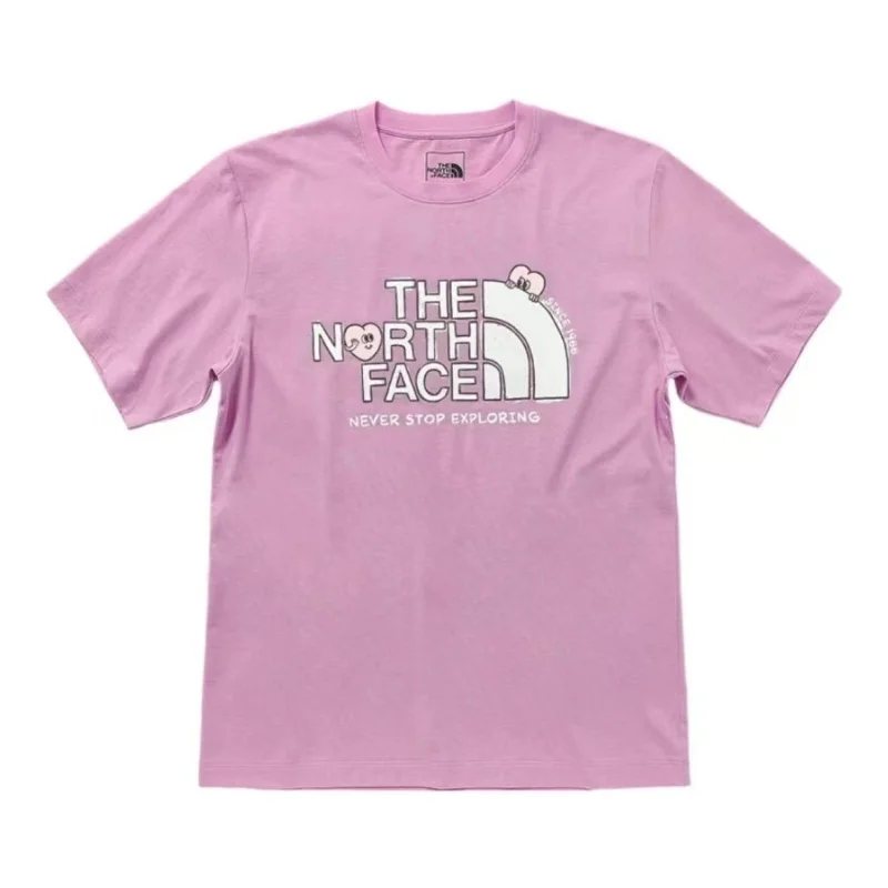 Фото Футболка THE NORTH FACE Diamond Bear с американским логотипом в форме сердца, дышащая, повседневная, с коротким рукавом, для мужчин и женщин №1
