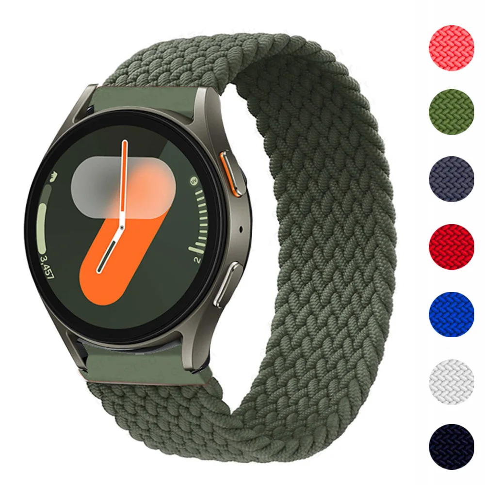 Фото Плетеный сольный цикл для Samsung Galaxy Watch 7 ремешок 44мм 40мм correa браслет Galaxy Watch 4 6 Classic 5 pro band 43мм 47мм 45мм №1