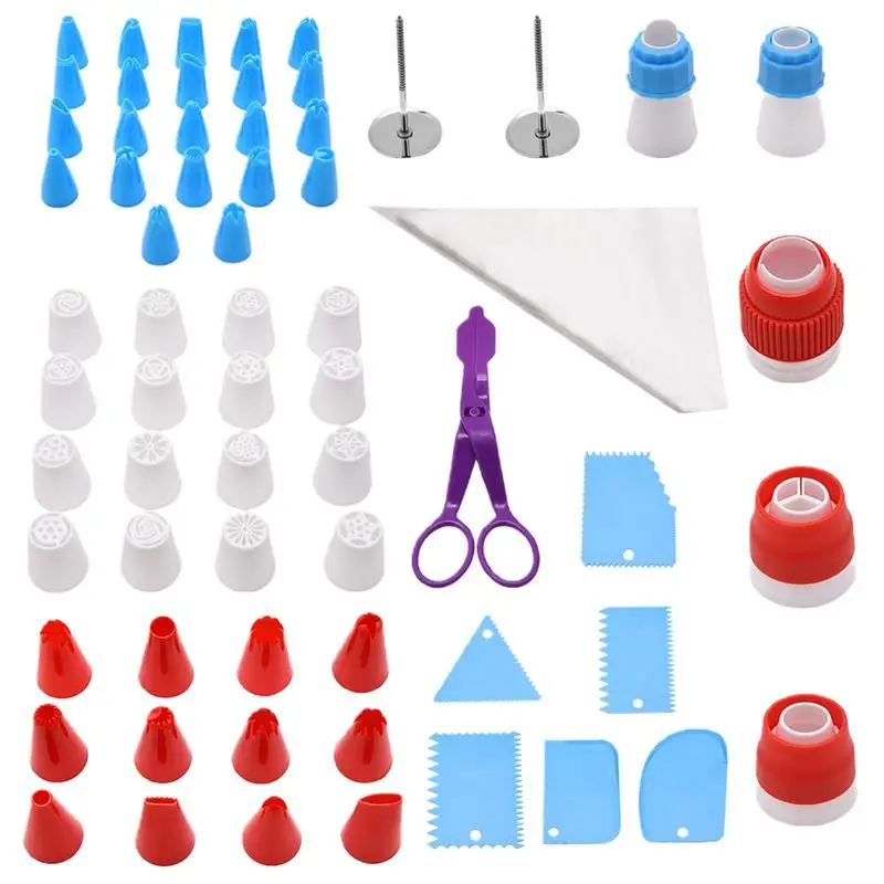 

Icing Bags And Tips Set Cake Decorating Supplies Kit Set Of 65 Cake Decorating Supplies With Tips And Pastry Bags For Cookie
